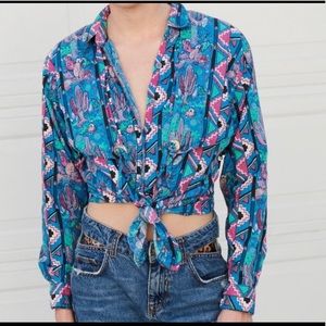 Geometric Cactus Blouse